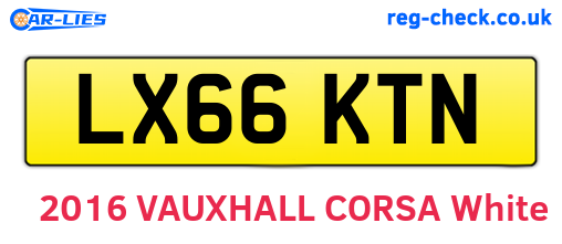 LX66KTN are the vehicle registration plates.