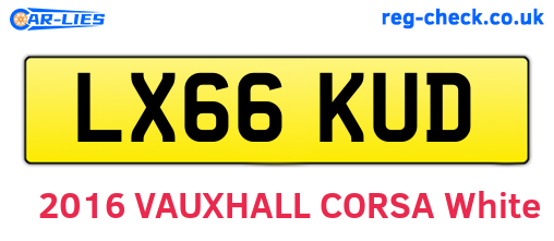 LX66KUD are the vehicle registration plates.