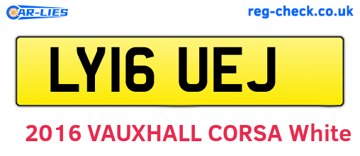 LY16UEJ are the vehicle registration plates.