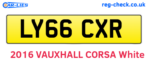 LY66CXR are the vehicle registration plates.
