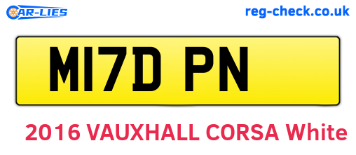 M17DPN are the vehicle registration plates.