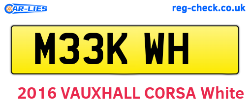 M33KWH are the vehicle registration plates.