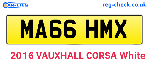 MA66HMX are the vehicle registration plates.