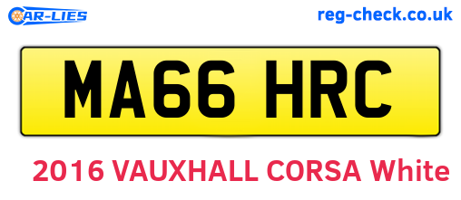 MA66HRC are the vehicle registration plates.
