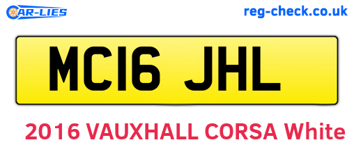 MC16JHL are the vehicle registration plates.
