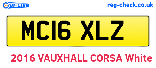 MC16XLZ are the vehicle registration plates.