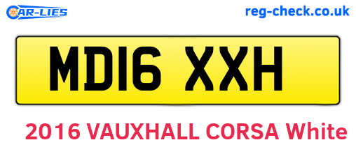 MD16XXH are the vehicle registration plates.