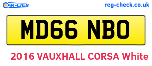 MD66NBO are the vehicle registration plates.