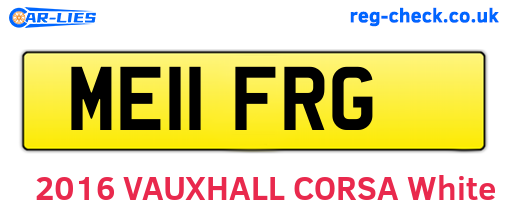 ME11FRG are the vehicle registration plates.