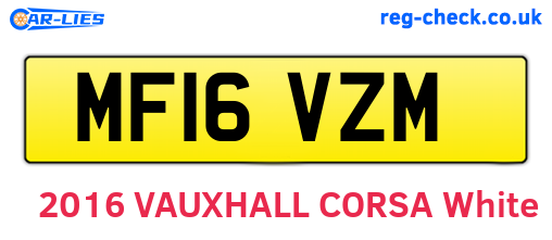 MF16VZM are the vehicle registration plates.