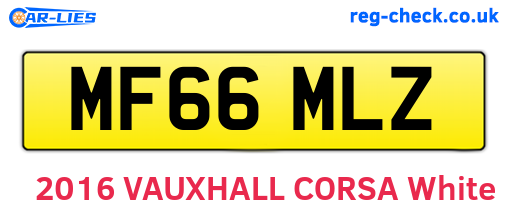 MF66MLZ are the vehicle registration plates.