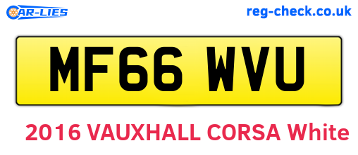 MF66WVU are the vehicle registration plates.
