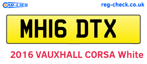 MH16DTX are the vehicle registration plates.