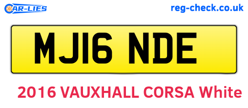 MJ16NDE are the vehicle registration plates.