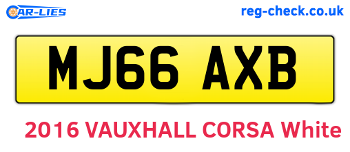 MJ66AXB are the vehicle registration plates.