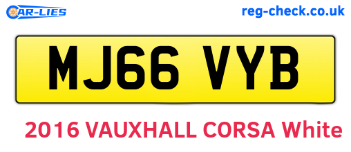 MJ66VYB are the vehicle registration plates.