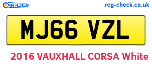 MJ66VZL are the vehicle registration plates.