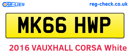 MK66HWP are the vehicle registration plates.
