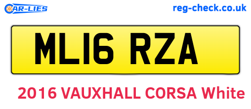 ML16RZA are the vehicle registration plates.