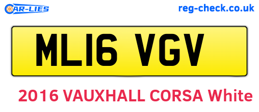 ML16VGV are the vehicle registration plates.
