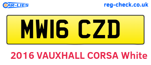 MW16CZD are the vehicle registration plates.