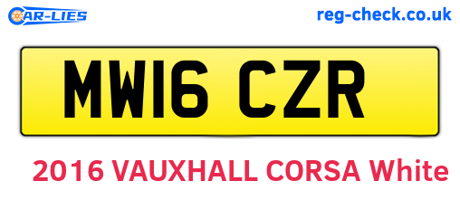 MW16CZR are the vehicle registration plates.