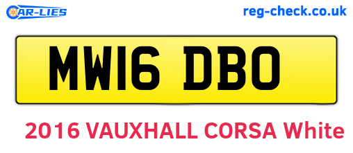 MW16DBO are the vehicle registration plates.