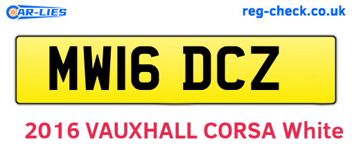 MW16DCZ are the vehicle registration plates.