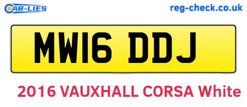 MW16DDJ are the vehicle registration plates.