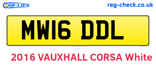 MW16DDL are the vehicle registration plates.