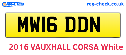 MW16DDN are the vehicle registration plates.