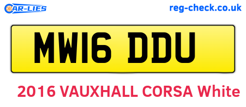 MW16DDU are the vehicle registration plates.