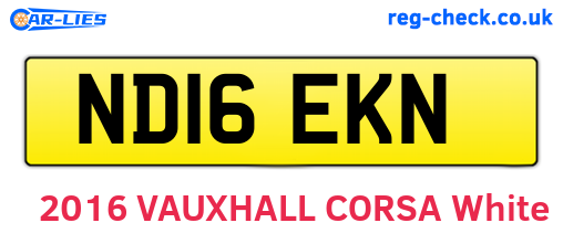 ND16EKN are the vehicle registration plates.