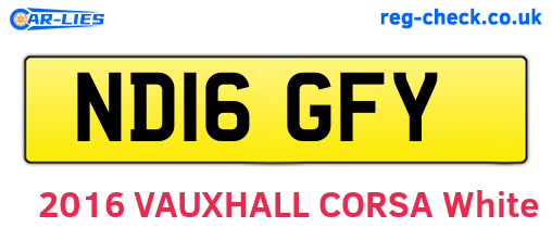 ND16GFY are the vehicle registration plates.