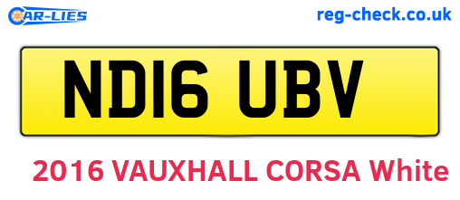 ND16UBV are the vehicle registration plates.