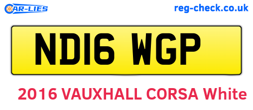 ND16WGP are the vehicle registration plates.