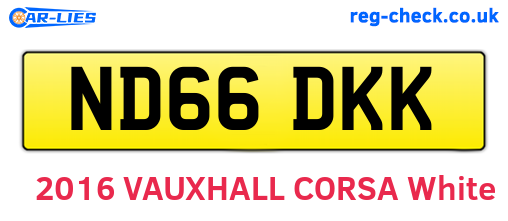 ND66DKK are the vehicle registration plates.