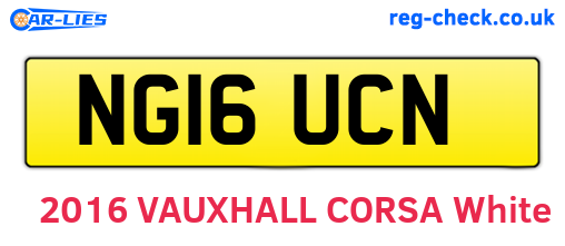 NG16UCN are the vehicle registration plates.