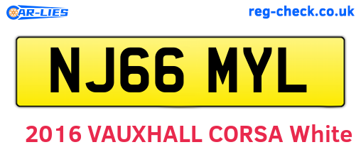 NJ66MYL are the vehicle registration plates.