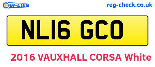NL16GCO are the vehicle registration plates.