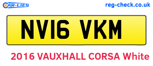 NV16VKM are the vehicle registration plates.