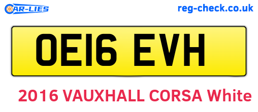 OE16EVH are the vehicle registration plates.