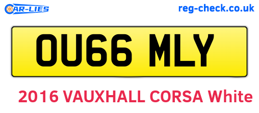 OU66MLY are the vehicle registration plates.