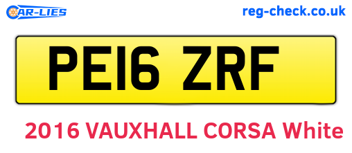 PE16ZRF are the vehicle registration plates.