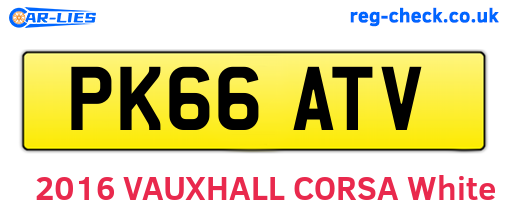 PK66ATV are the vehicle registration plates.