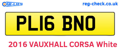 PL16BNO are the vehicle registration plates.