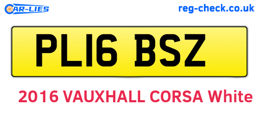 PL16BSZ are the vehicle registration plates.
