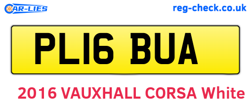 PL16BUA are the vehicle registration plates.