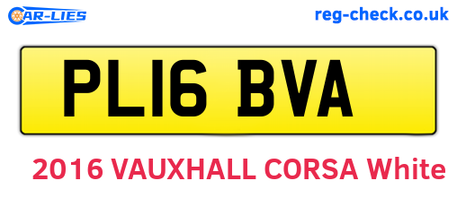 PL16BVA are the vehicle registration plates.