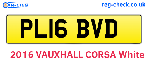 PL16BVD are the vehicle registration plates.